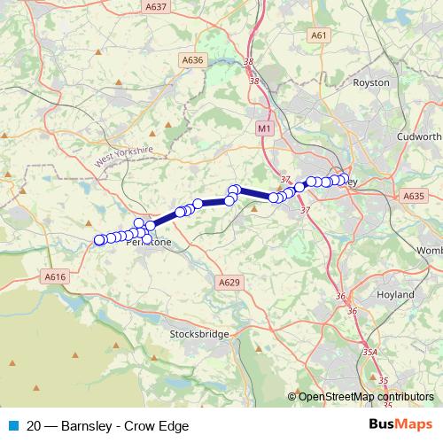 20 bus Line Map