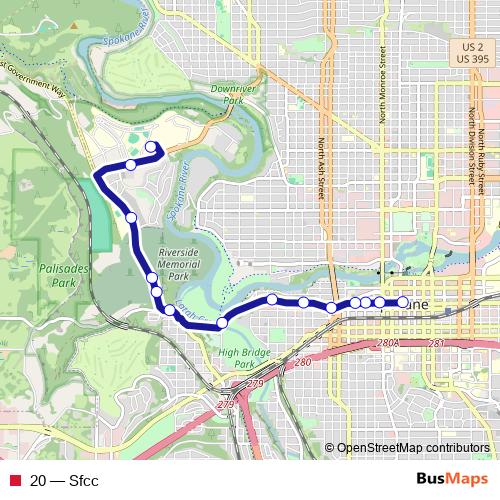 20 bus Line Map