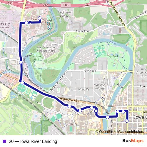 20 bus Line Map