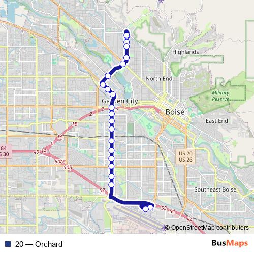 20 bus Line Map