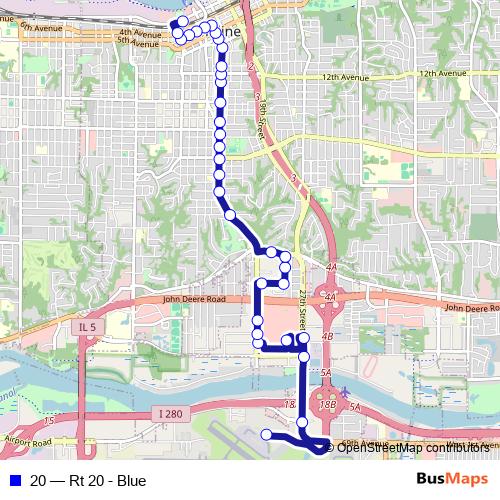 20 bus Line Map