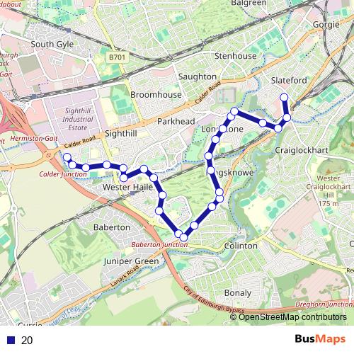 20 bus Line Map