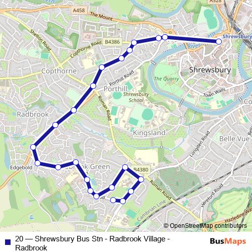 20 bus Line Map