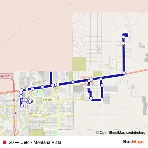 20 bus Line Map