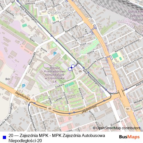 20 bus Line Map