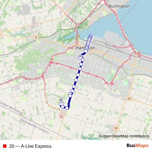 20 bus Line Map
