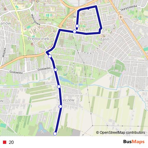 20 bus Line Map