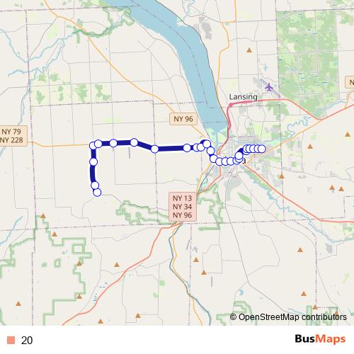20 bus Line Map