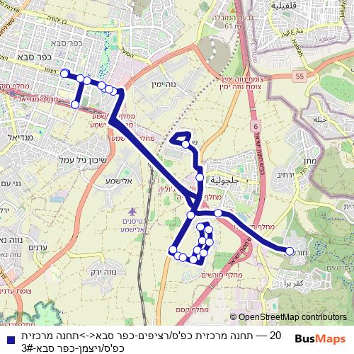 20 bus Line Map