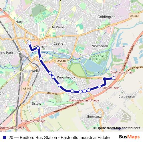 20 bus Line Map