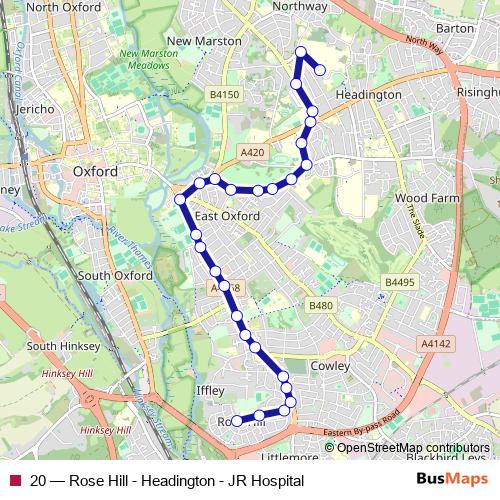 20 bus Line Map