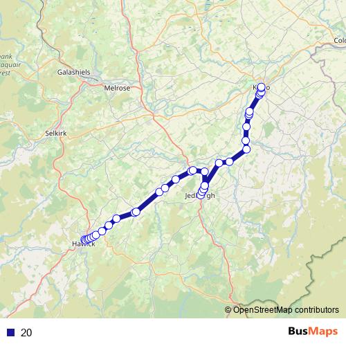 20 bus Line Map