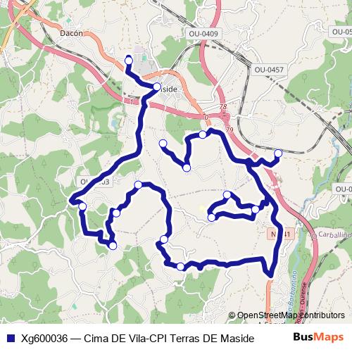 Xg600036 bus Line Map