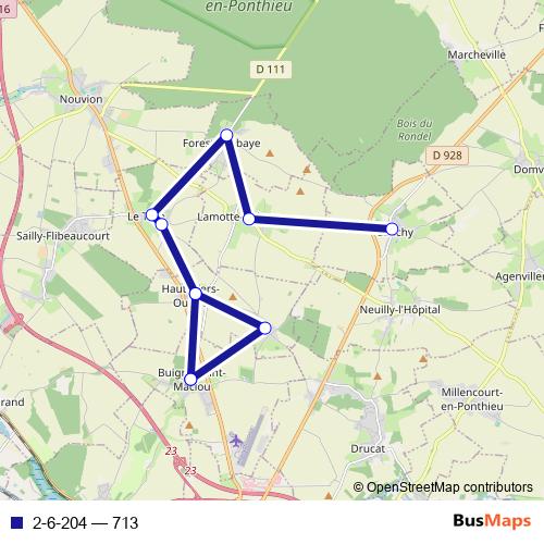2-6-204 bus Line Map