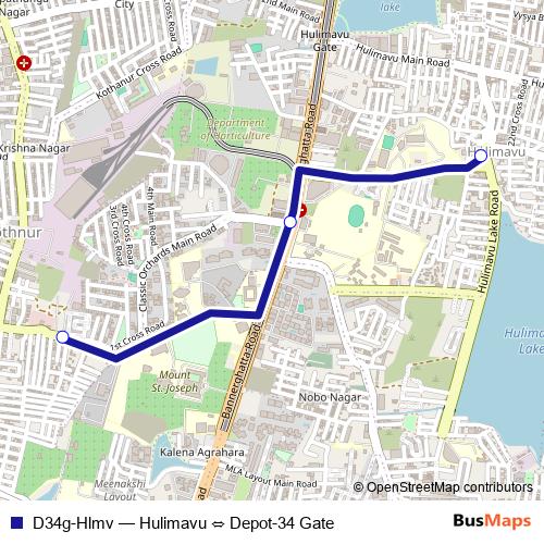 D34g-Hlmv bus Line Map