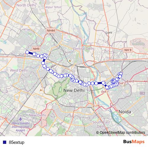 85extup bus Line Map