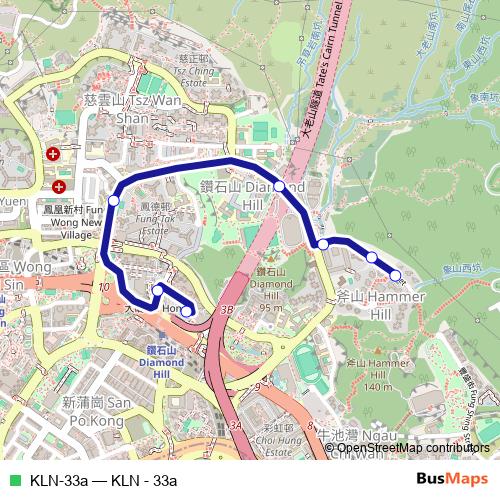 KLN-33a bus Line Map