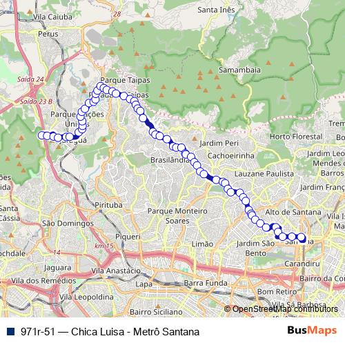 971r-51 bus Line Map