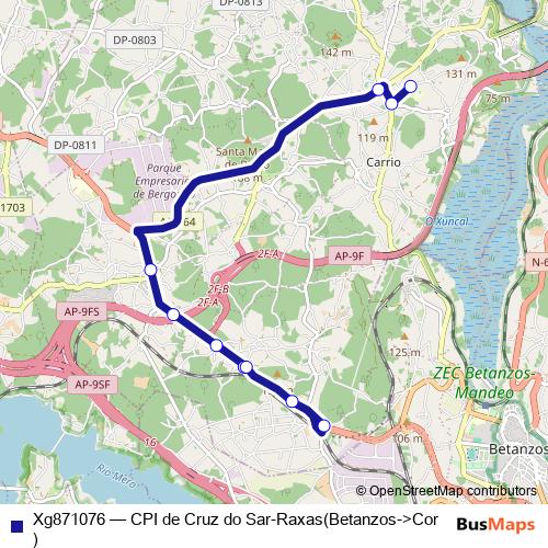 Xg871076 bus Line Map