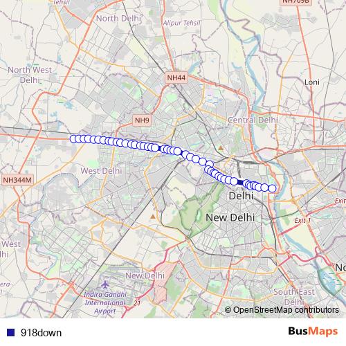 918down bus Line Map