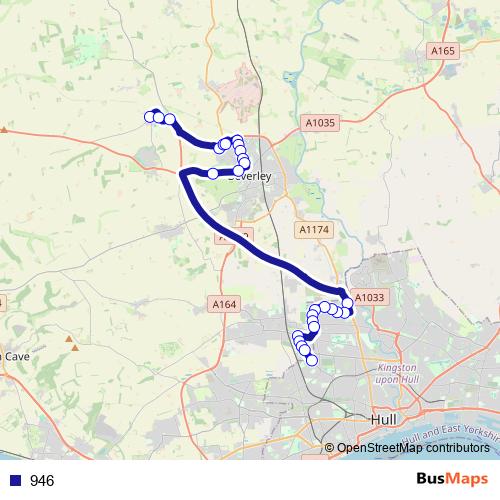 946 bus Line Map