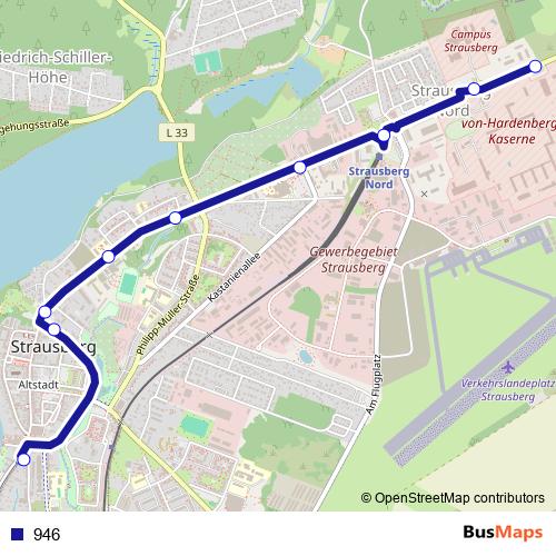 946 bus Line Map