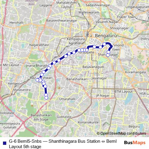 G-6 Beml5-Snbs bus Line Map