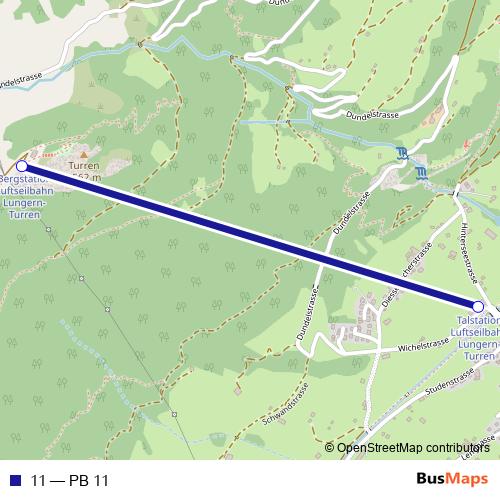 11 cable-car Line Map