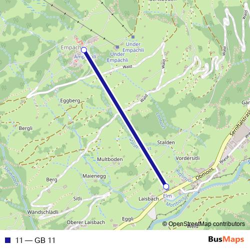 11 cable-car Line Map