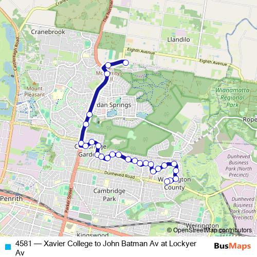 4581 bus Line Map