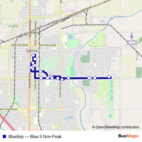 Blue5np bus Line Map