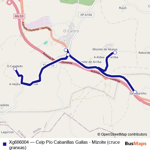 Xg686004 bus Line Map