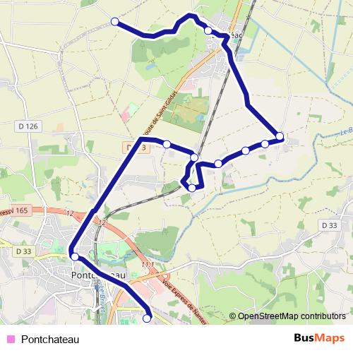 Pontchateau bus Line Map
