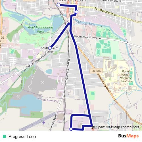 Progress Loop bus Line Map
