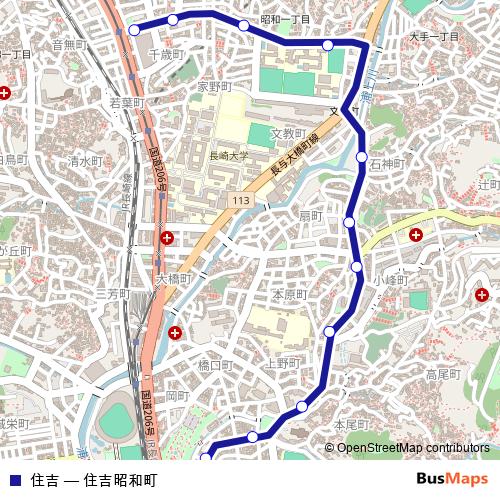 住吉 bus Line Map