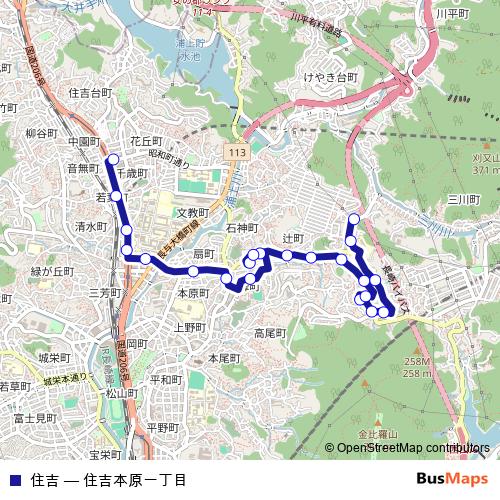 住吉 bus Line Map