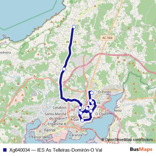 Xg640034 bus Line Map