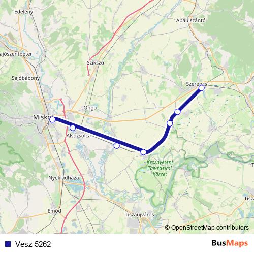 Vesz 5262 rail Line Map