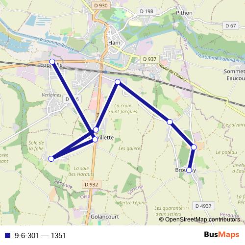 9-6-301 bus Line Map