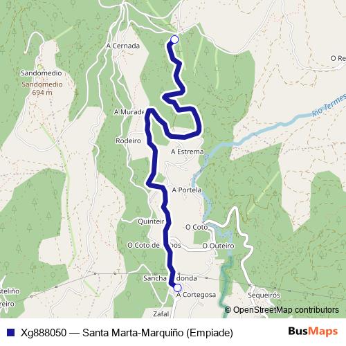 Xg888050 bus Line Map