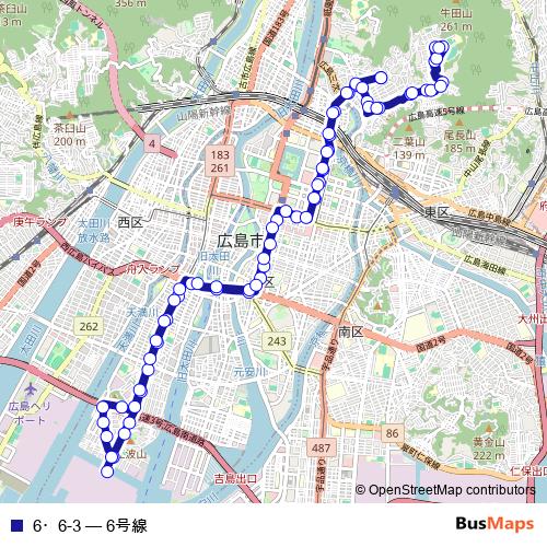 6・6-3 bus Line Map