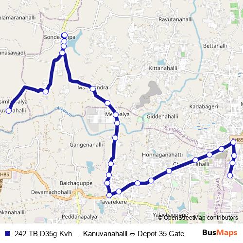 242-TB D35g-Kvh bus Line Map