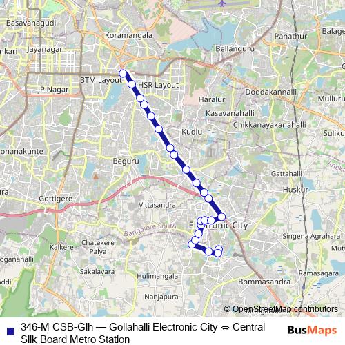346-M CSB-Glh bus Line Map