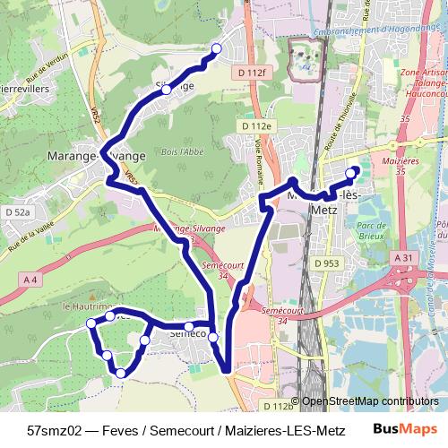 57smz02 bus Line Map