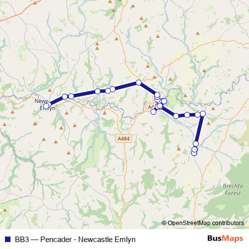 BB3 bus Line Map