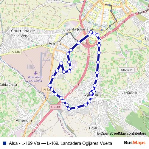 Alsa - L-169 Vta bus Line Map