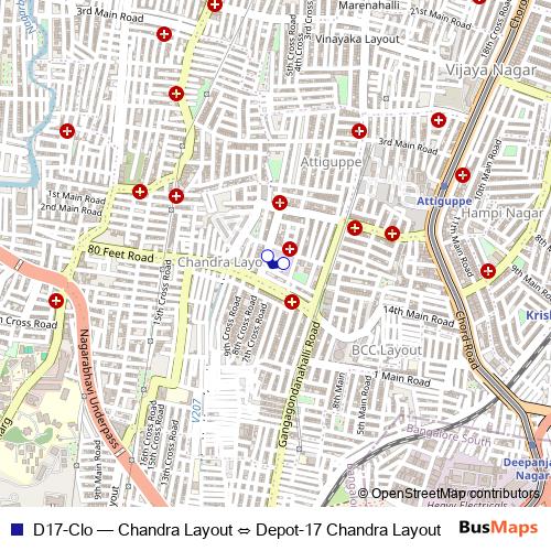 D17-Clo bus Line Map