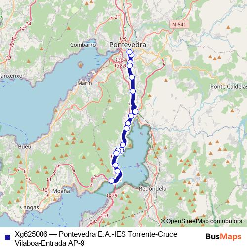 Xg625006 bus Line Map