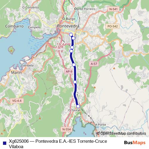 Xg625006 bus Line Map