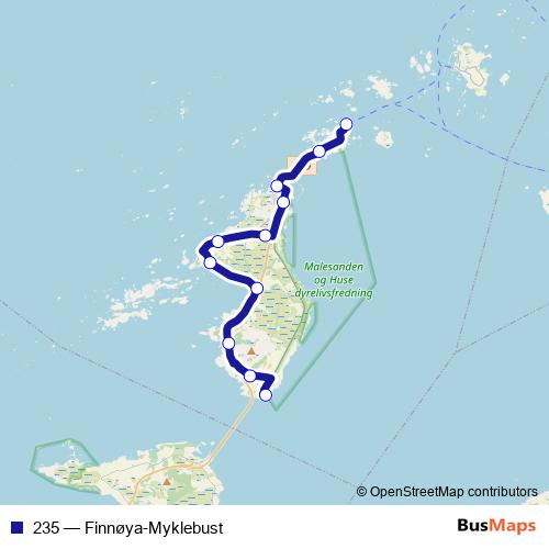 235 bus Line Map